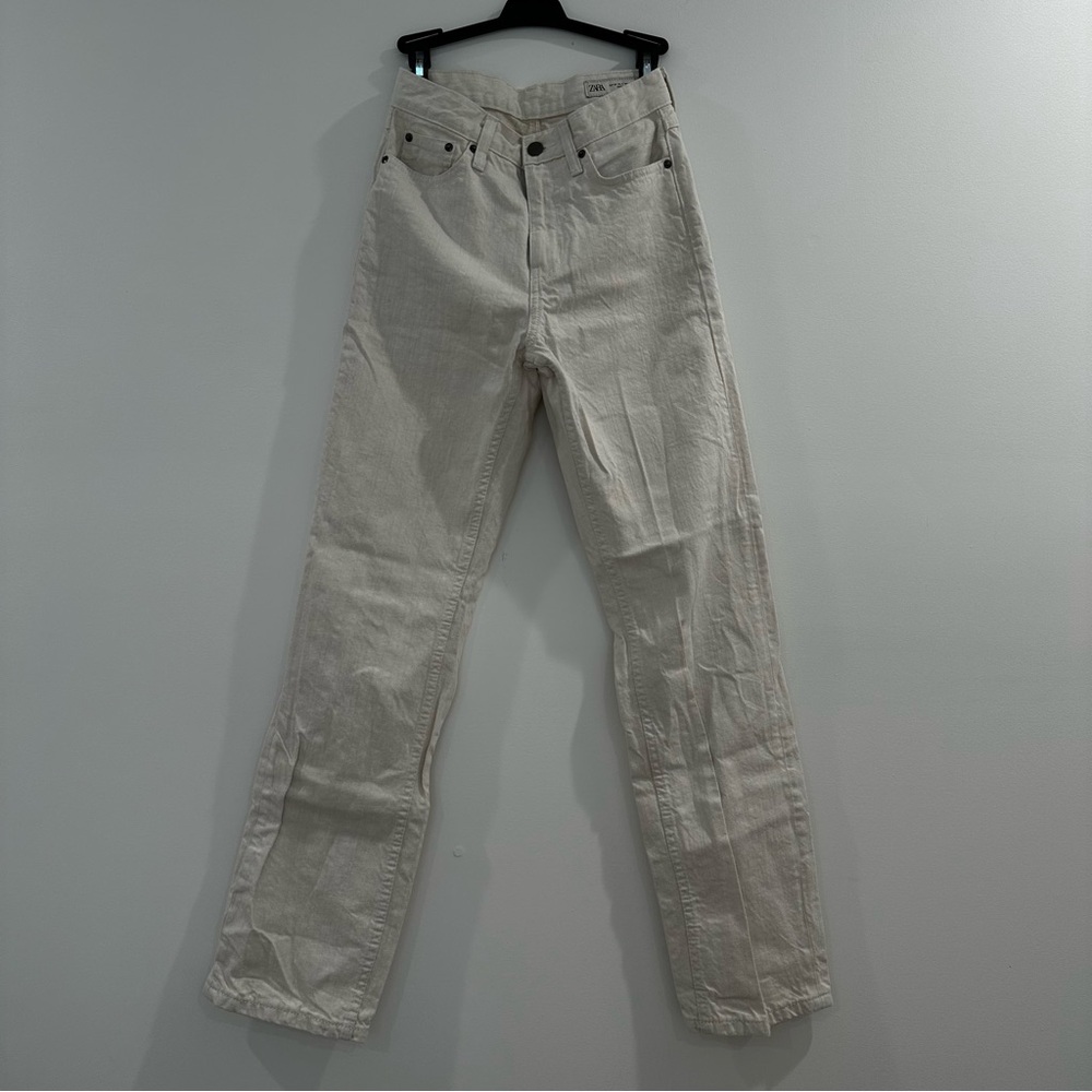 Zara Cream Denim Pants